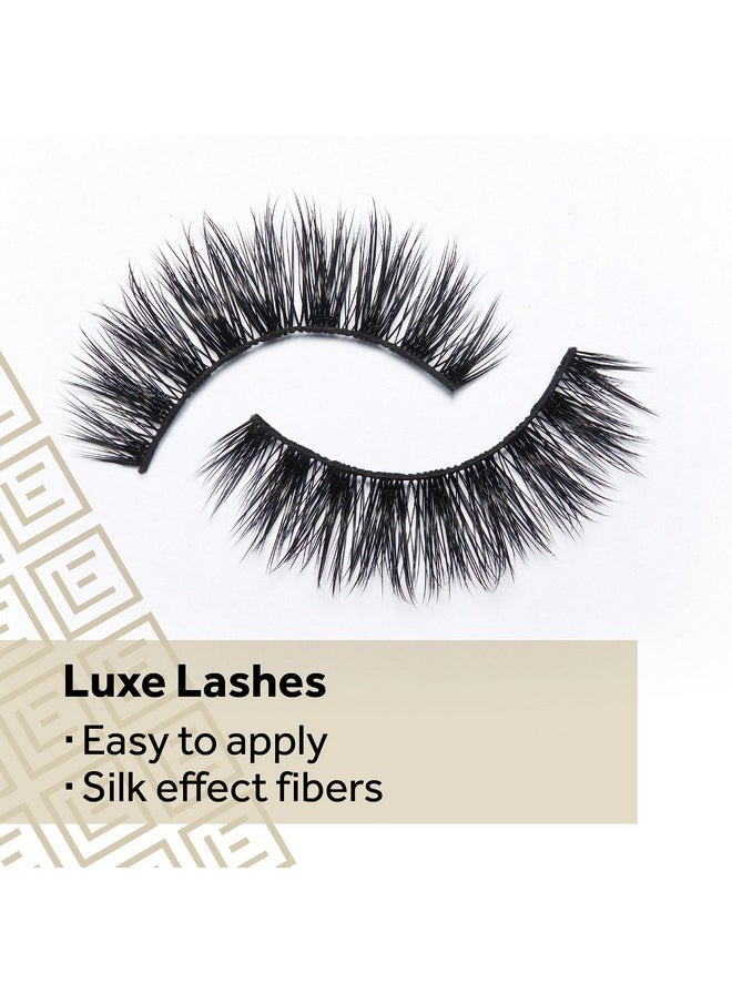 Eylure Luxe Silk Marquise Reusable Eyelashes, Adhesive Included, 1 Pair
