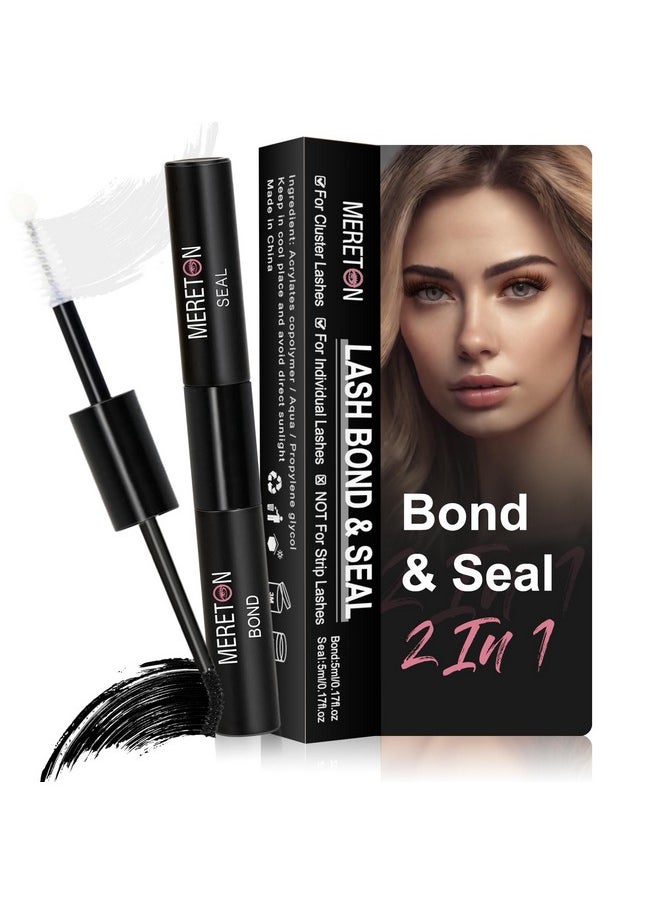 Lash Bond and Seal, Lash Cluster Glue For DIY Eyelash Extensions,Individual Lash Glue for Cluster Eyelash, Strong Hold, Eye Lash Glue for Personal Makeup Use (Black01 Bottle)