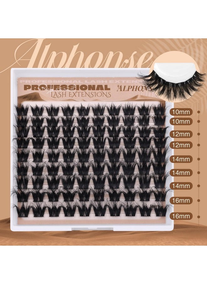 Fluffy Lash Clusters 5D Volume Lashes Clusters 10-16mm Cluster Eyelash Extensions Wispy DIY Individual Lashes Extension Soft False Eyelashes Clusters by ALPHONSE