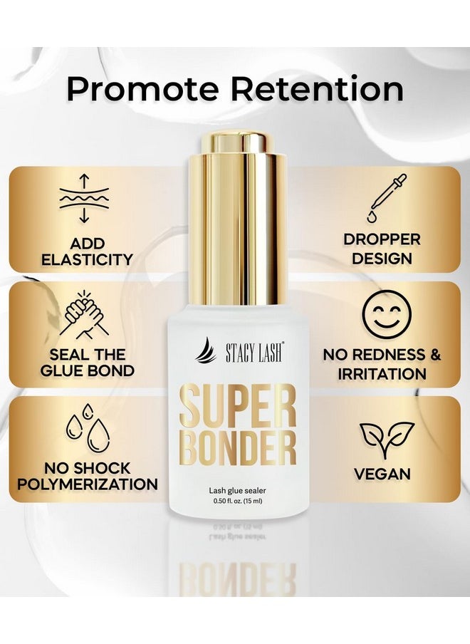 Super Bonder for Lash Extensions by Stacy Lash/Locks Eyelash Glue Fumes/Lash Extension Primer Complement/Lash Bonder for Mink Individual Lashes/Eyelash Extension Supplies