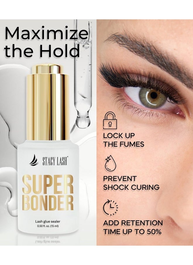 Super Bonder for Lash Extensions by Stacy Lash/Locks Eyelash Glue Fumes/Lash Extension Primer Complement/Lash Bonder for Mink Individual Lashes/Eyelash Extension Supplies