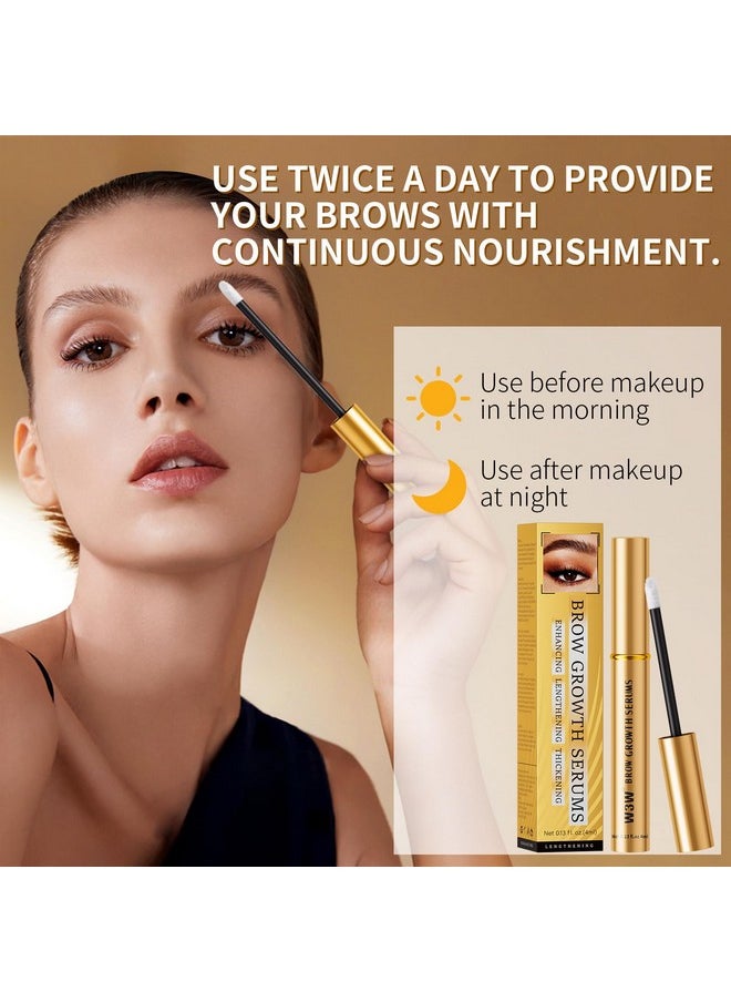 Eyebrow Serum, W3W Eyebrow Growth Serum, Eyebrow Serum for Boost Lash Growth Serum, Advanced Formula for Longer, Fuller, and Thicker Lashes, 3 ML (Golden)