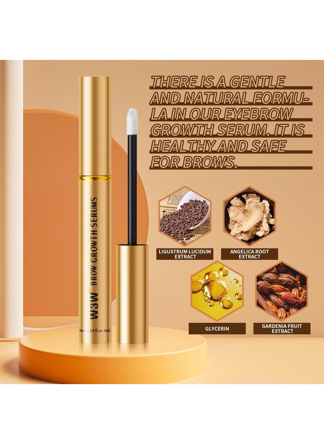 Eyebrow Serum, W3W Eyebrow Growth Serum, Eyebrow Serum for Boost Lash Growth Serum, Advanced Formula for Longer, Fuller, and Thicker Lashes, 3 ML (Golden)
