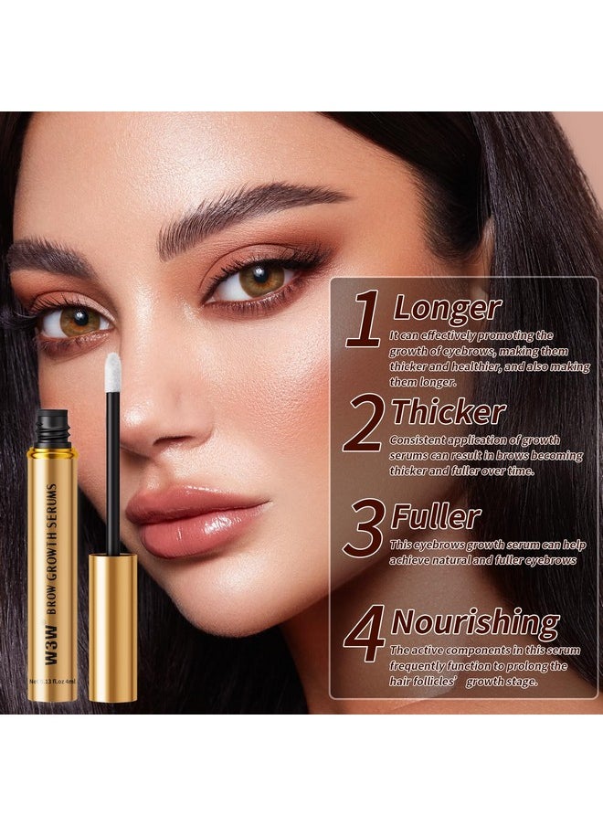 Eyebrow Serum, W3W Eyebrow Growth Serum, Eyebrow Serum for Boost Lash Growth Serum, Advanced Formula for Longer, Fuller, and Thicker Lashes, 3 ML (Golden)