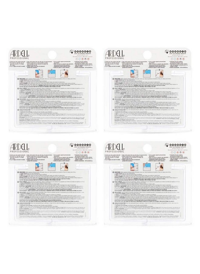 Ardell False Eyelashes Regular Medium, Individual Lash Singles, Natural Black for Flawless Eyelash Extension Look, 4 Pack