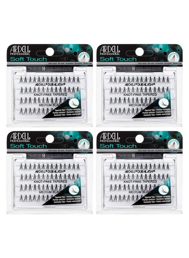 Ardell False Eyelashes Soft Touch Individuals Knot-Free Medium Black 4 Pack