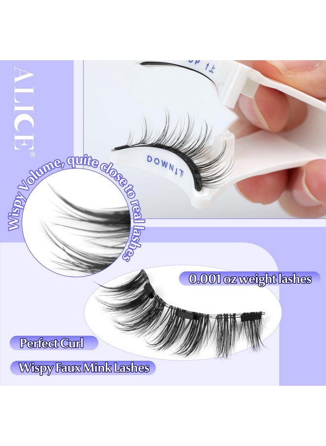Magnetic Eyelashes with Applicator Reusable Magnetic Lashes without Eyeliner Natural Anime No Glue Needed Magnetic Lashes Manga Magnetic Eyelashes Kit by ALICE