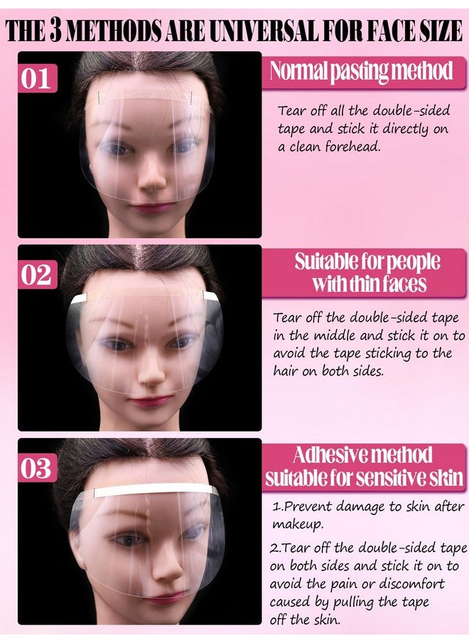 EBANKU 200 PCS Shower Face Eye Shields, Clear Eyebrow Shower Visor Protector, Shower Goggles Face Cover Bath Visor for Adults Eyes Surgery Aftercare and Salon Supplies Eyelash Extensions