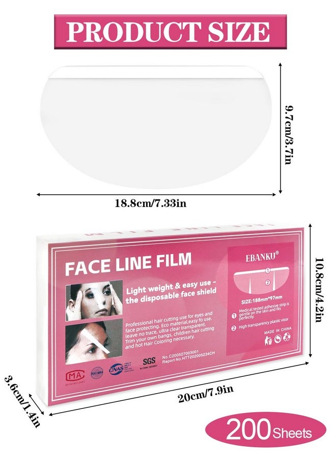 EBANKU 200 PCS Shower Face Eye Shields, Clear Eyebrow Shower Visor Protector, Shower Goggles Face Cover Bath Visor for Adults Eyes Surgery Aftercare and Salon Supplies Eyelash Extensions