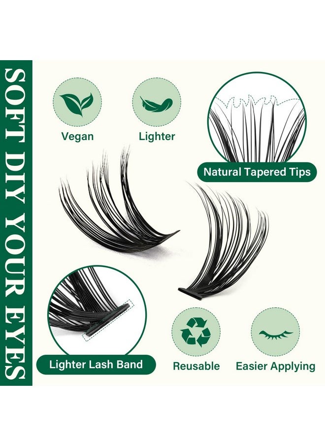 DIY Lash Extension Kit KEYYOU 300Pcs Individual Eyelash Extension Kit 40D 0.07D Curl 9-18MIX Lash Clusters Kit with Lash Glue Remover Applicator Easy to Use for Beginners(Kit-40D-0.07D,9-18MIX)