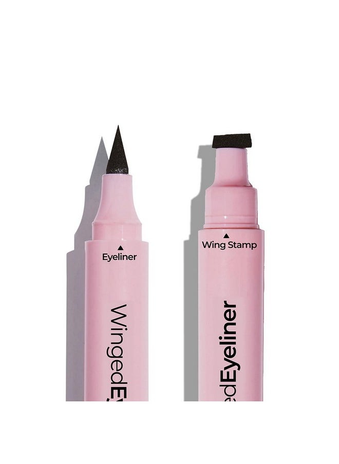 MCoBeauty Winged Eyeliner Stamp, Dual-Ended Winged Eyeliner Stamp and Liquid Liner, Smudge and Water-Resistant, Vegan, Cruelty Free Cosmetics