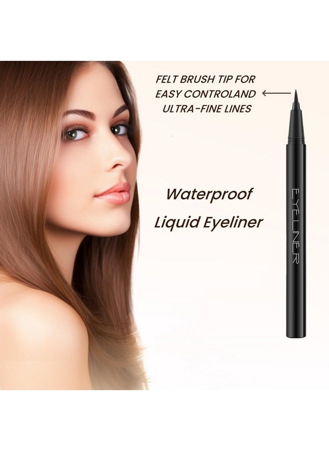 LAVONE Eyeliner-Liquid Waterproof Eyeliner Makeup | Quick Drying | Ultra-Fine Tip | Smudge-Proof Formula for Long-Lasting Eye Makeup - Black