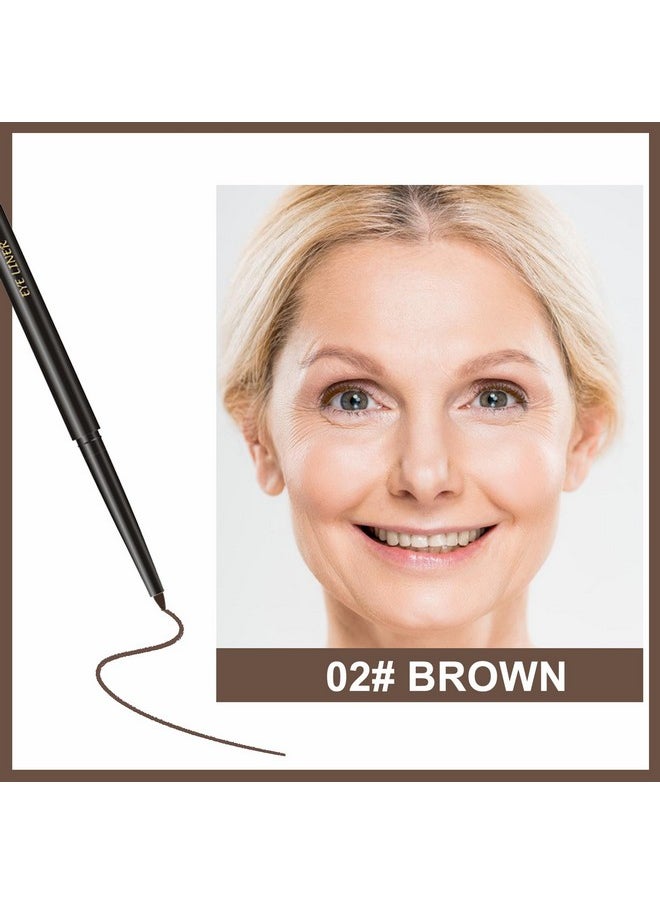 Erinde Brown Gel Eyeliner for Mature Women - Waterproof Smudge-proof Eye Liner Pencil, Gel Cream Matte Texture, Built-in Sharpener, Long Lasting Precision Waterline Eyeliner for Older Women
