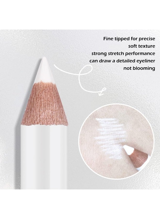 Ownest 12 Packs Professional Highlighter Eye Liner Pen, Soft Strokes Easy to Color Eyeshadow Pencil, Waterproof, Long lasting, White Eyeliner Pencil Makeup