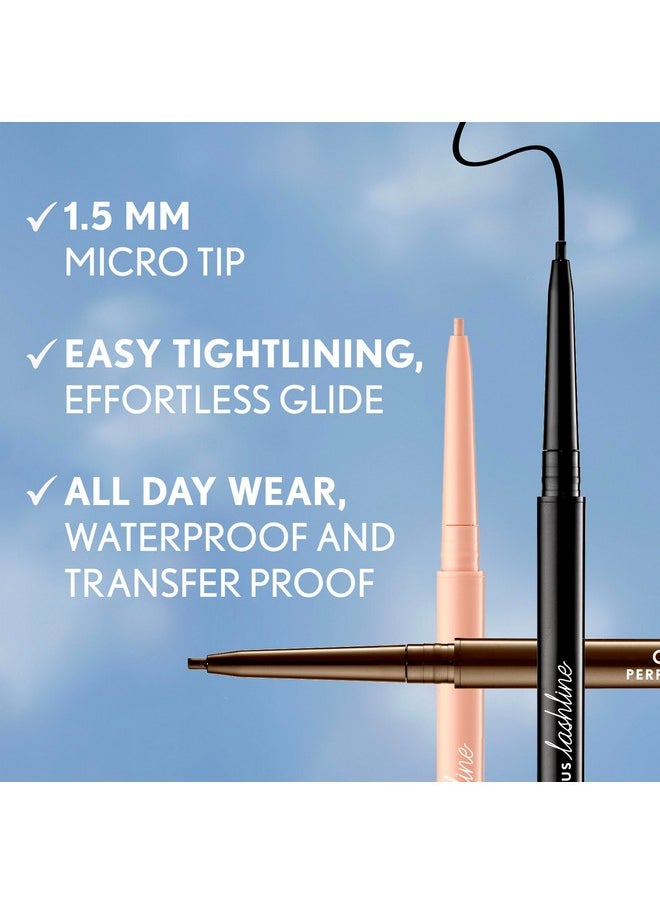 COVERGIRL Perfect Point Plus Lashline, Breezy Brown, Micro Eye Pencil, Ultra-Precise 1.5 Millimeter Tip, Creamy Gel Formula, Clean & Vegan, Talc-Free, Waterproof, 0.002oz