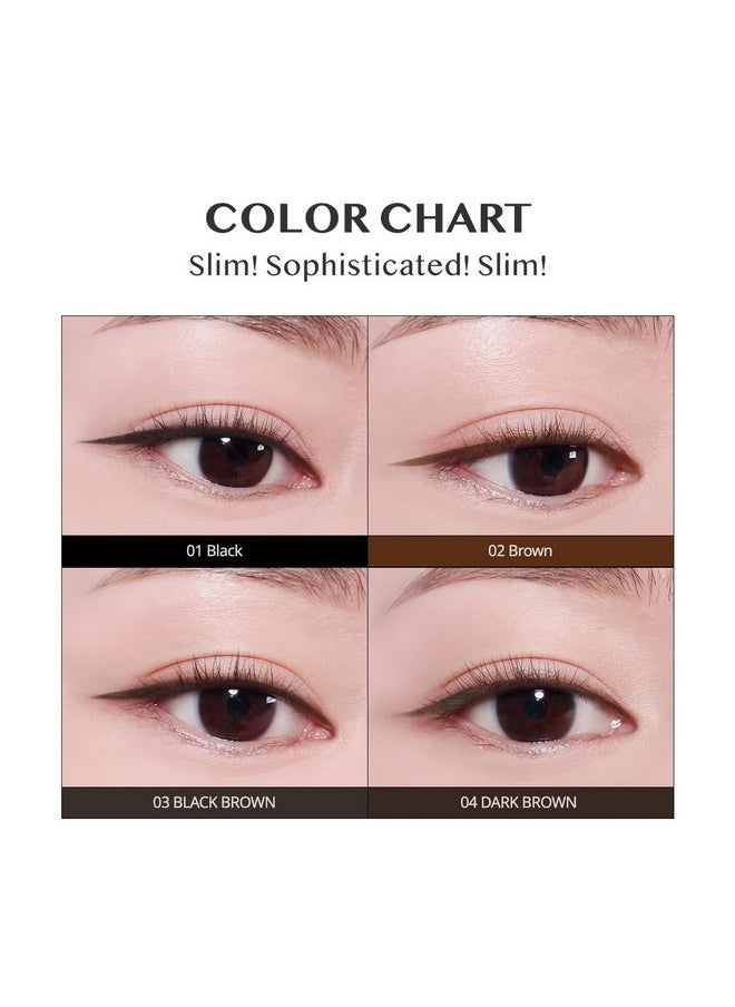 CLIO Sharp So Simple Waterproof Pencil Liner, Eye Pencil, Rich Hyper-Pigmented Color, Smooth Creamy Application, Long-Wearing Matte Finish (4 Colors) (03 BLACK BROWN)