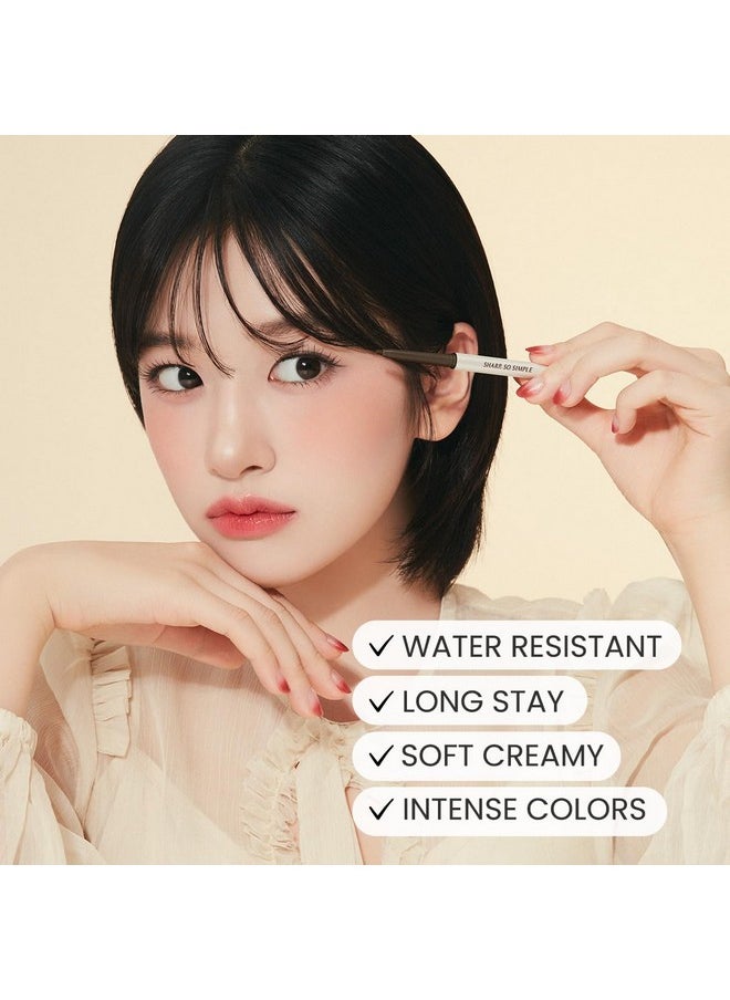 CLIO Sharp So Simple Waterproof Pencil Liner, Eye Pencil, Rich Hyper-Pigmented Color, Smooth Creamy Application, Long-Wearing Matte Finish (4 Colors) (03 BLACK BROWN)