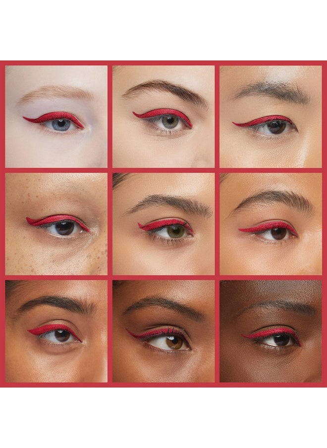 DNM Cat Eye Makeup Waterproof Neon Colorful Liquid Eyeliner Pen Make Up Comestics Long-lasting Black Eye Liner Pencil Makeup Tools (red)