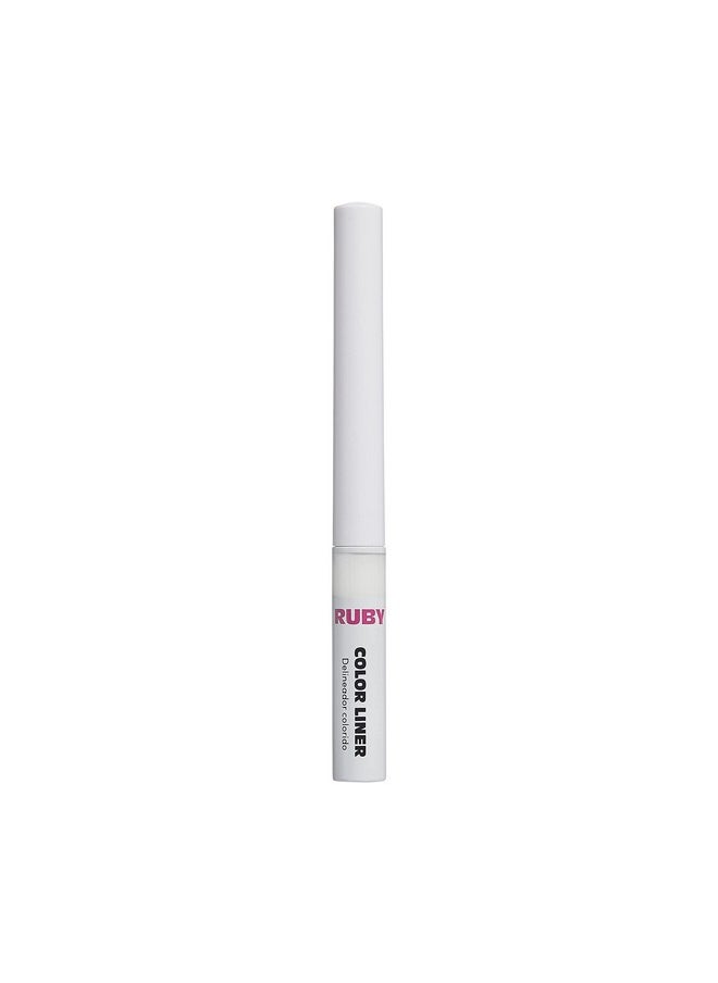 Ruby Kisses Color Liquid Eyeliner Water Resistant Long Lasting Eyeliner 3 ml (0.10 fl.oz.) (White)