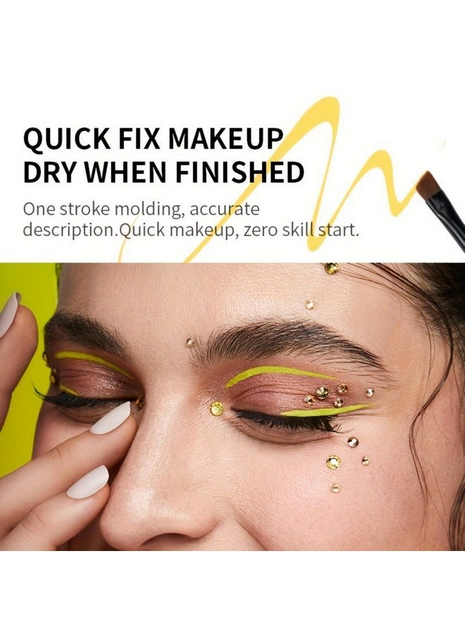 MAEPEOR Gel Eyeliner 10 Colors Smooth Cream Matte Eyeliner Gel Longlasting Waterproof and Smudgeproof High Pigment Eyeliner with Brush (07 Green)