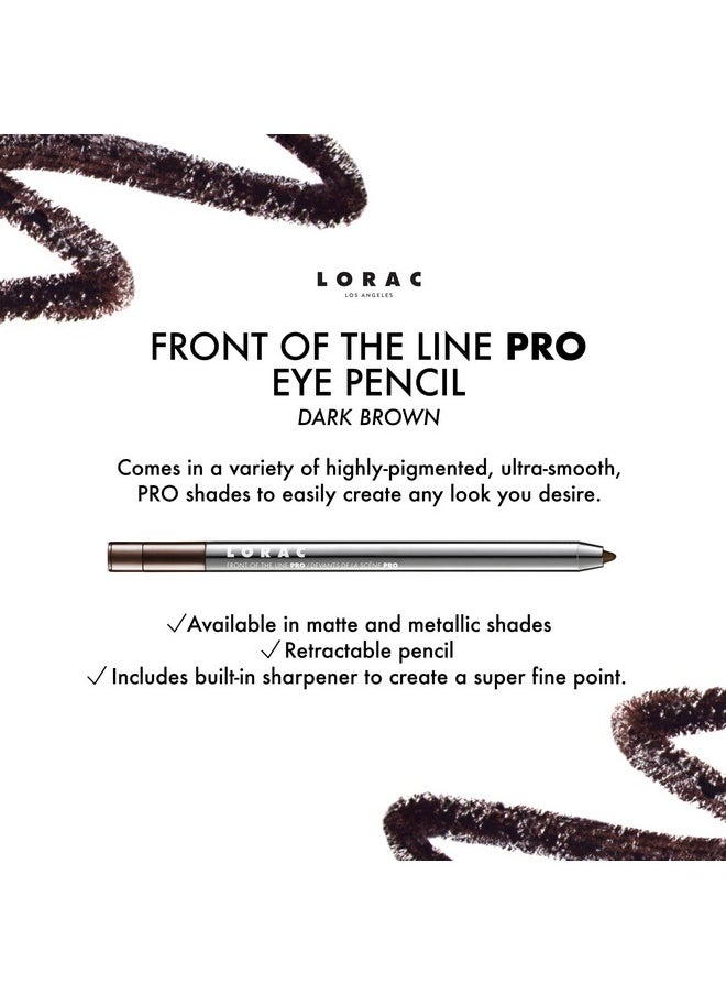 LORAC Front of the Line Pro Eye Pencil, Dark Brown, 0.012 Ounce (Pack of 1)