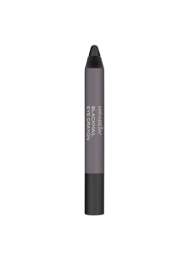 Mirabella Eye Crayon Jumbo Waterproof Eyeliner Pencil, Ultra-Creamy and Highly Pigmented Eyeshadow Stick Glides Smoothly and Blends Effortlessly, Offers All-Day Wear and Smoky Looks, Blackmail (Black)