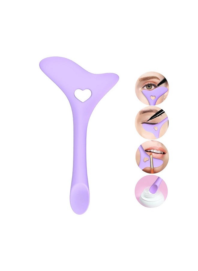 Eyeliner Stencils Wing Tips,Cat Eyeliner Eyeshadow Stencils,Silicone Eyeliner Tool,Multifunctional Eye Makeup Tool for Beginners Women Girls（Purple）