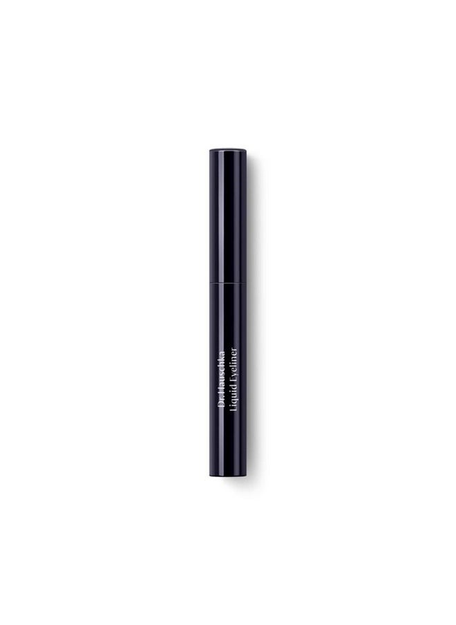 Dr. Hauschka Liquid Eyeliner 01, Black, Natural, Mineral, Winged, Cat-Eye, Water Resistant, Long-lasting, 0.14 fl oz