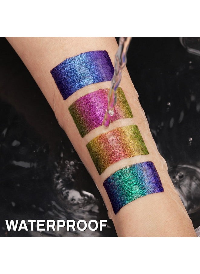 UCANBE Chameleon Liquid Eyeliner - Blue Purple, Multi-Chrome Metallic Shift Eyeliner, Waterproof Glitter Eyeliner with Soft Fine Tip for Multi-Dimensional Eye Looks