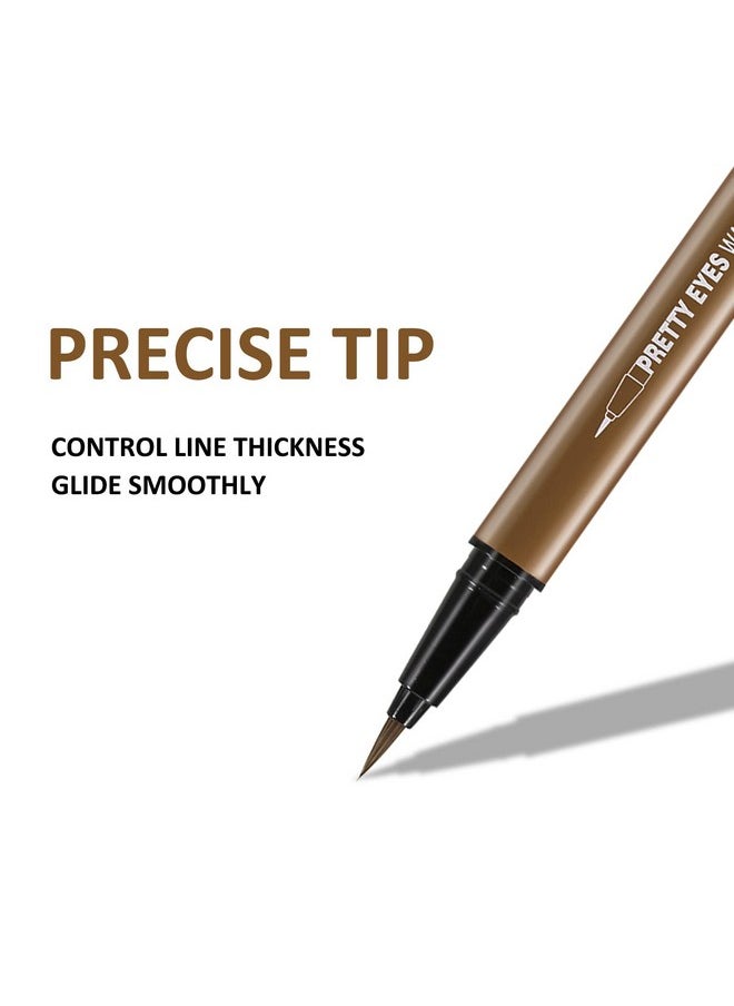 Boobeen Liquid Eyeliner Pen, Matte Eye Liner with Precision Tip, Long Lasting Eyeliner Pencil for Bold Eye Makeup, Glides on Smoothly