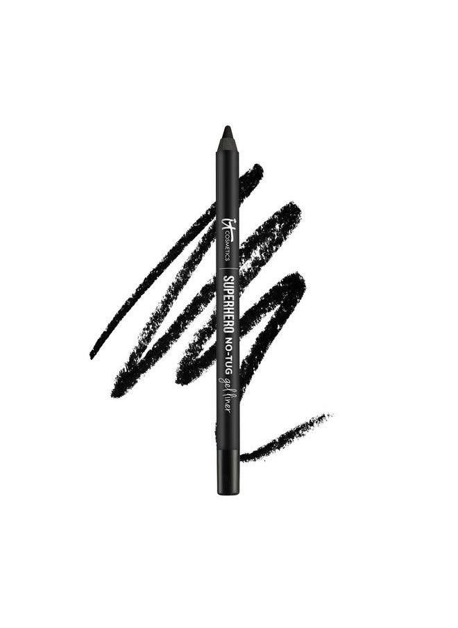 IT Cosmetics Superhero No-Tug Gel Eyeliner, Super Black - Intense Ultra-Black - Waterproof, Blendable Formula - Sharpenable Pencil - 0.042 oz