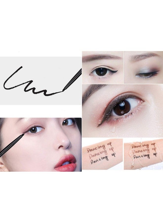 Go Ho Black,Light Brown,Dark Brown Eyeliner Pencils,6 Pack Gel Eye Liner Makeup Pencil,High Pigment Smooth Eyeliner Stick,Soft Easy to Color Eye Liner Pen