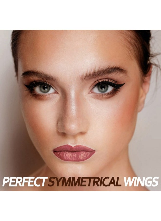 Anglicolor Liquid Eyeliner Stamp, Winged Eyeliner Stamp, Waterproof Long Lasting Dual Ended Eyeliner Pen for Women Christmas Gift (01-Black)