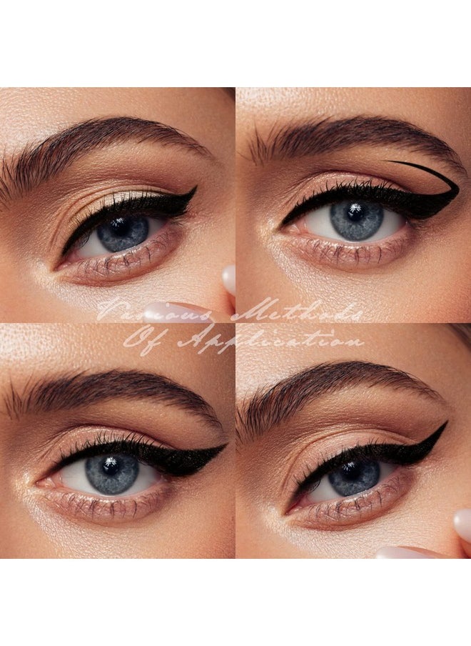 Anglicolor Liquid Eyeliner Stamp, Winged Eyeliner Stamp, Waterproof Long Lasting Dual Ended Eyeliner Pen for Women Christmas Gift (01-Black)