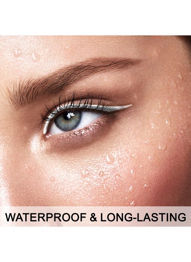 evpct 1Pcs White Waterproof Colored Eyeliner Liquid Eye Liner Set Long Lasiting Ultra-fine Speed Dry Colorful Liquid Eyeliner