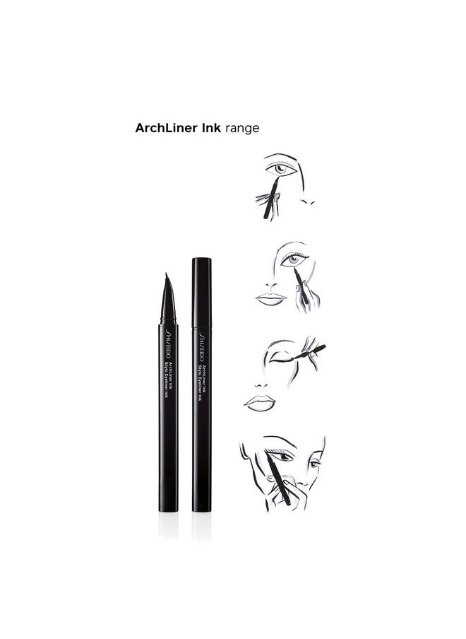 Shiseido ArchLiner Ink, Black - Micro-Fine, Arched-Tip Eyeliner - Waterproof, Smudge-Proof, Tear-Proof Color - Lasts Up to 24 Hours
