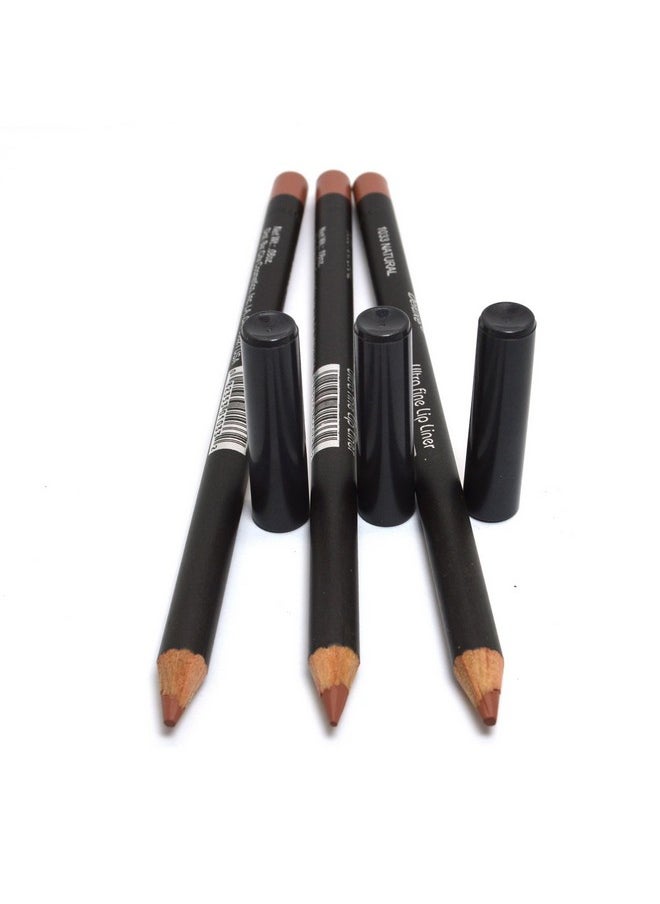 Italia Deluxe 3 PCS of Ultra Fine Eye liner Pencil Lip Eyeliner Set Pick Color + Free ZipBag (1033 Natural Brown [3pcs])