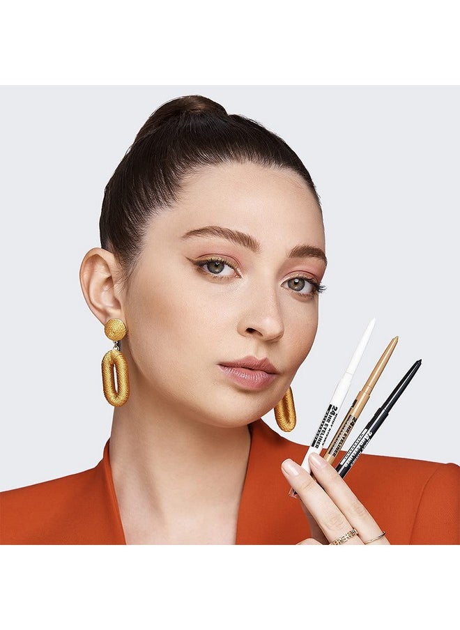 Ruby Kisses Waterproof Eyeliner, 24HR Waterproof Long-Lasting Mechanical Eyeliner Pencil with Built-in Sharpener, Smudgeproof 3 Pack (Blackest Black)