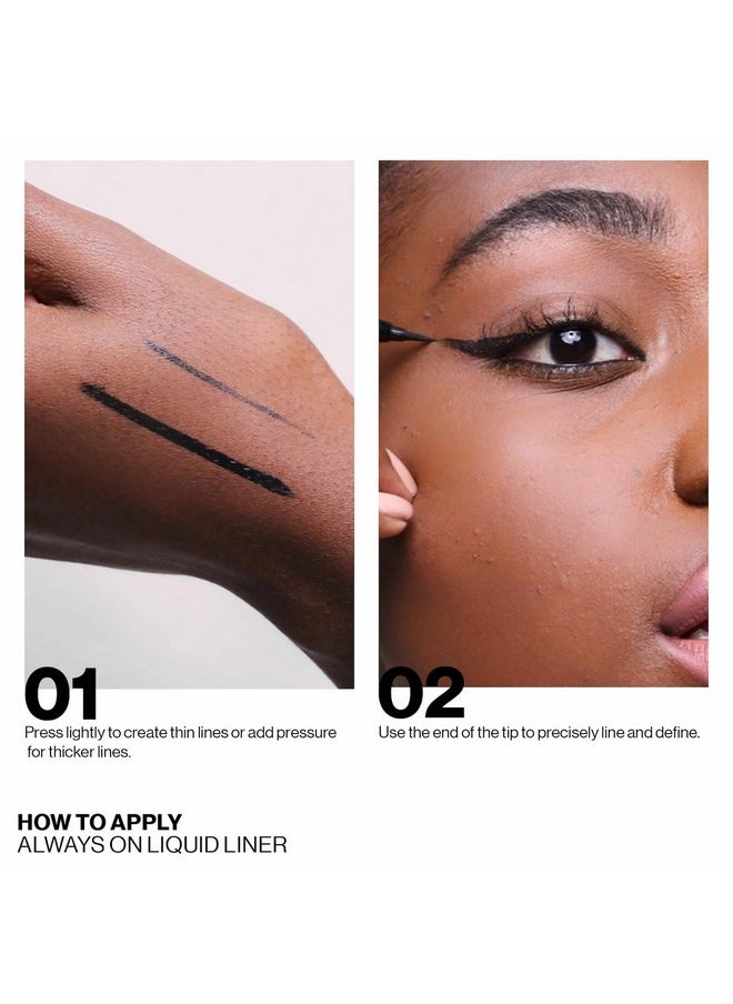 Smashbox Always On Liquid 24-Hour Eye Liner| Long Lasting + Waterproof, Black
