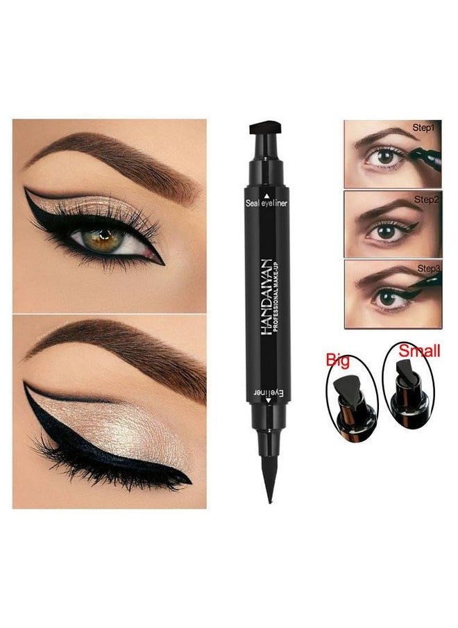 BONNIESTORE Winged Eyeliner Stamp 2 Pack,Dual-ended Eyeliner Stamp for Perfect Wing Cat Eyes,Long Lasting Liquid Eyeliner Pen Waterproof Smudge Proof Smudge Proof for All Eye Shapes