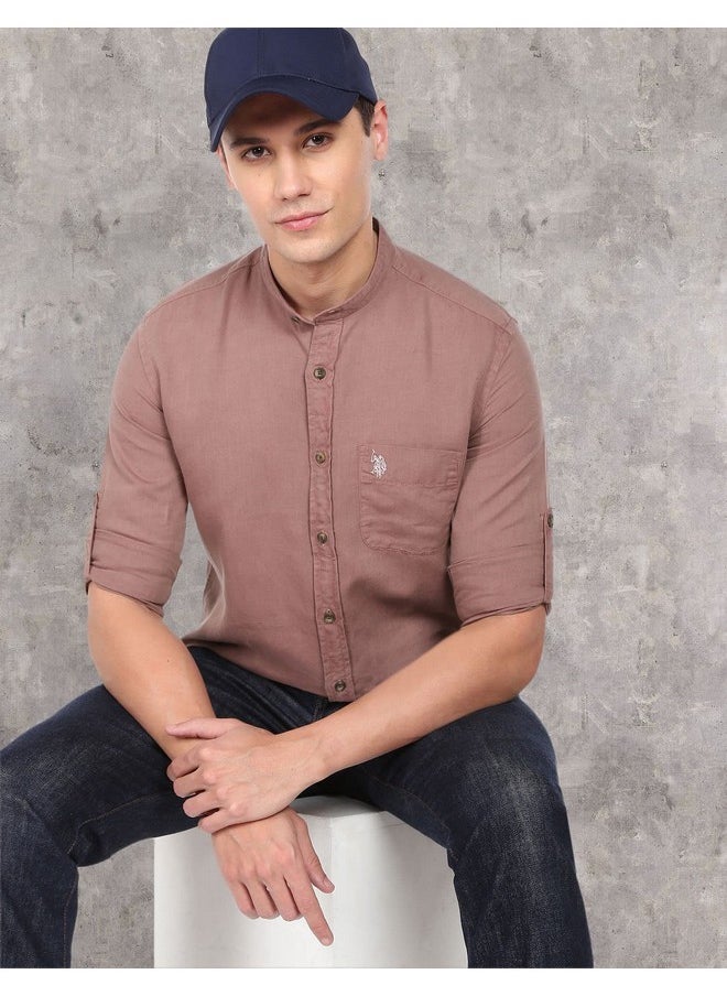 U.S. POLO ASSN. Men's Regular Fit Shirt (UDSHT-G111_Me. Red