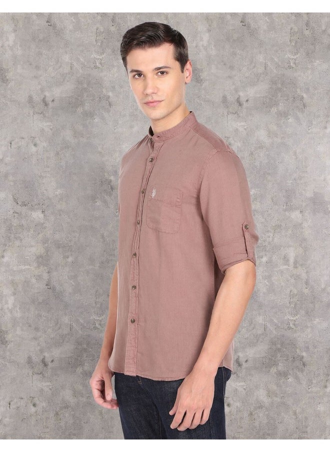 U.S. POLO ASSN. Men's Regular Fit Shirt (UDSHT-G111_Me. Red