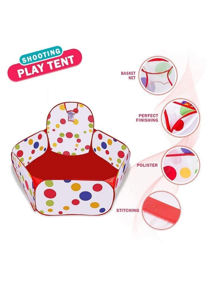 BabyGo Dotted Theme Foldable Ocean Balls Pit Kids Indoor Outdoor Basketball for Kids | Balls not Included (Multi Color) (100cm x 60cm x 75cm)
