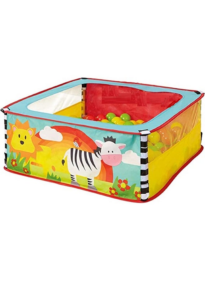 BabyGo Kids Ball Pool with Balls for Kids Colourful Pop-Up Kids Ball Zebra Play Tent for Babies(Balls not Included),Multicolor, Tent House Theme