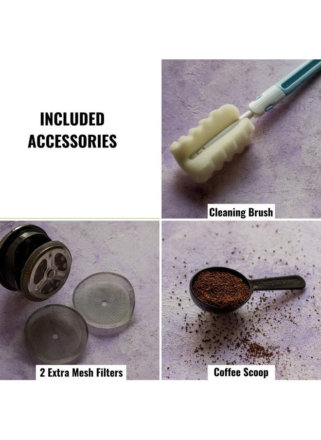 InstaCuppa French Press Coffee Maker with 4 Part Superior Filtration, Premium Grade Stainless Steel Coffee Plunger, 1000 ML