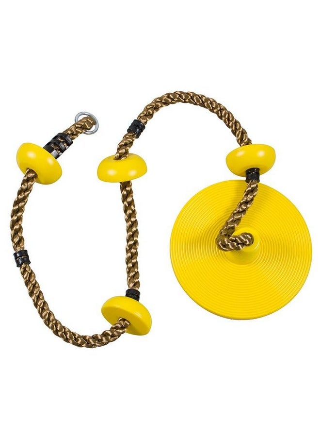 Toy Park Climbing Rope Tree Swing with Platforms and Hanging Disc Swings Seat, Outdoor Backyard Playground Swingset Accessories with 78