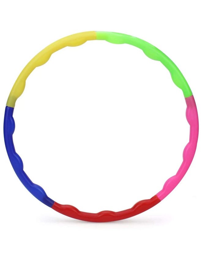 Ratna's Hula Hoop Ring Super Baby Nano for Kids - Multicolor & Lightweight - Perfect for Indoor and Outdoor Play - 5 Inter Lockable Pieces Approx 50 cm Diameter