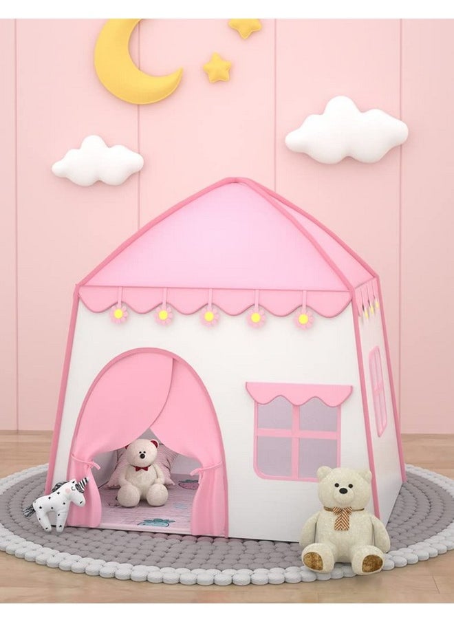 BabyGo Kids Play Tent Princess Castle Flower Foldable Portable Flower Play Tent for Kids (Pink)