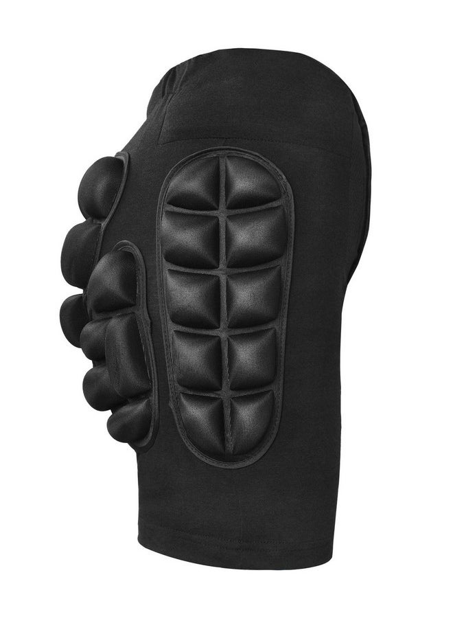 Soared Kids Boys Girls Adult 3D Protection Hip EVA Paded Short Pants Protective Gear Guard Pad Ski Skiing Skating Snowboard Black XXS