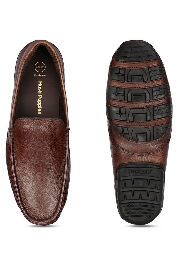 Hush Puppies Frank Loafer Mens Formal Slip-On Shoes in Brown